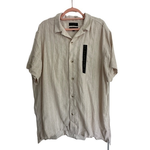 NWT Men’s Banana Republic Camden Stitched Linen Shirt XL Standard Fit Summer - Picture 1 of 10